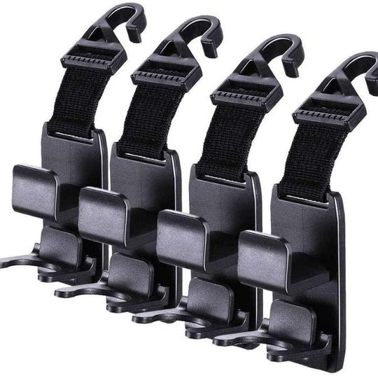 Car Seat Hooks (4 Pack) - High Quality Purse Hanger Headrest Holder for Car Seat Organizer