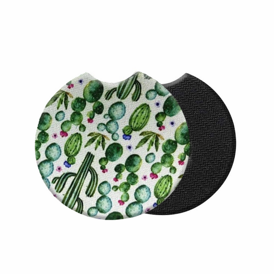 Car Coasters - High Quality Cup Holder for Your Car - 2.75 Inches (Cactus)