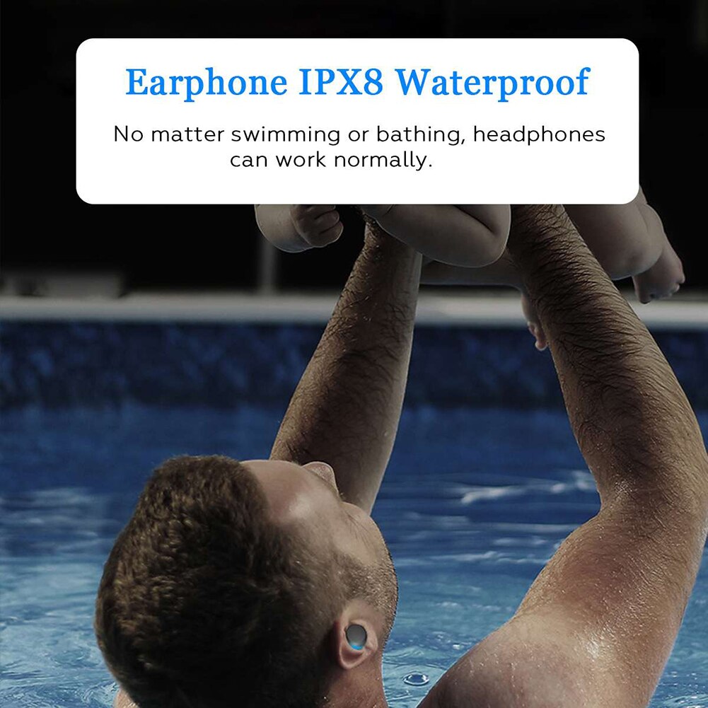 Bluetooth 5.0 Wireless Earbuds IPX8 Waterproof