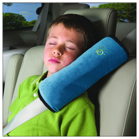 Image of High Quality Extra Soft Seat Belt Pillow for Kids (Blue)