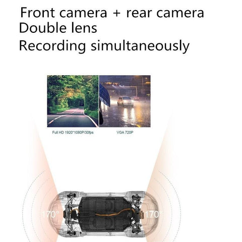 Image of 3'' Dual Dash Cam 1920x1080P FHD