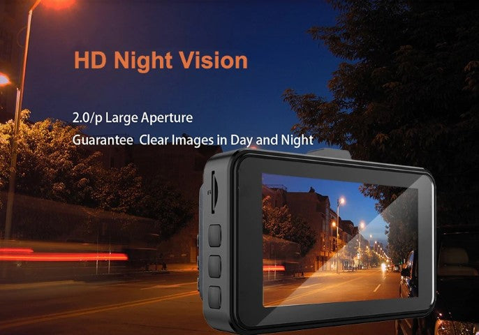 High Quality Dash Cam Full HD 1080P 12MP 3" LCD Screen  - night vision