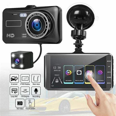 Image of Dual Dash Cam 1920x1080P FHD Front and Rear - 4''